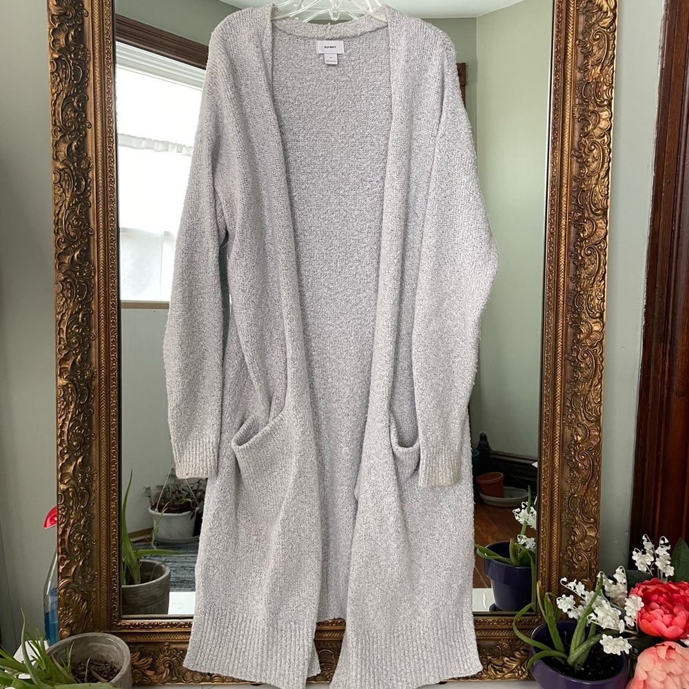 Long grey cardigan